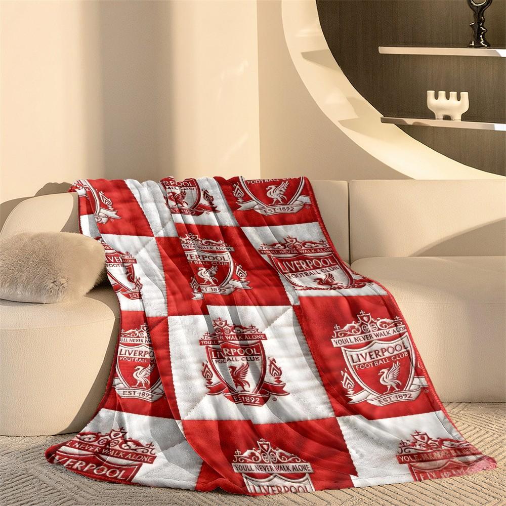 Liverpool Football Club Classic Team Logo Print Blanket, Holiday Gift Trend, Living Room Nap Area, Army Fan Favorite, Flannel Coverlet