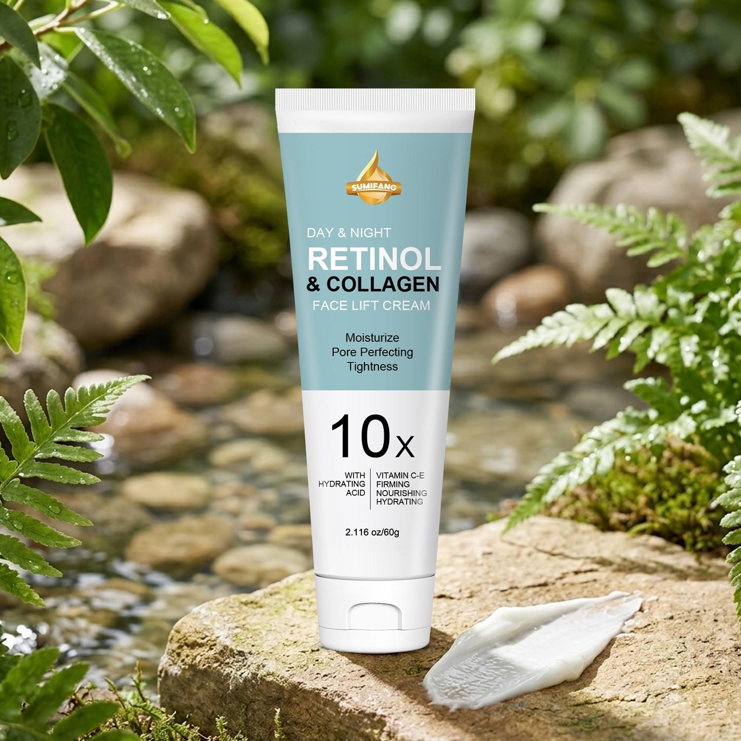 Day & Night Firming Cream, Retinol Night Calming, Collagen Day Plumping, Moisturizing, Tightening, Vitamin Ce Brightening, Suitable for All Skin Types