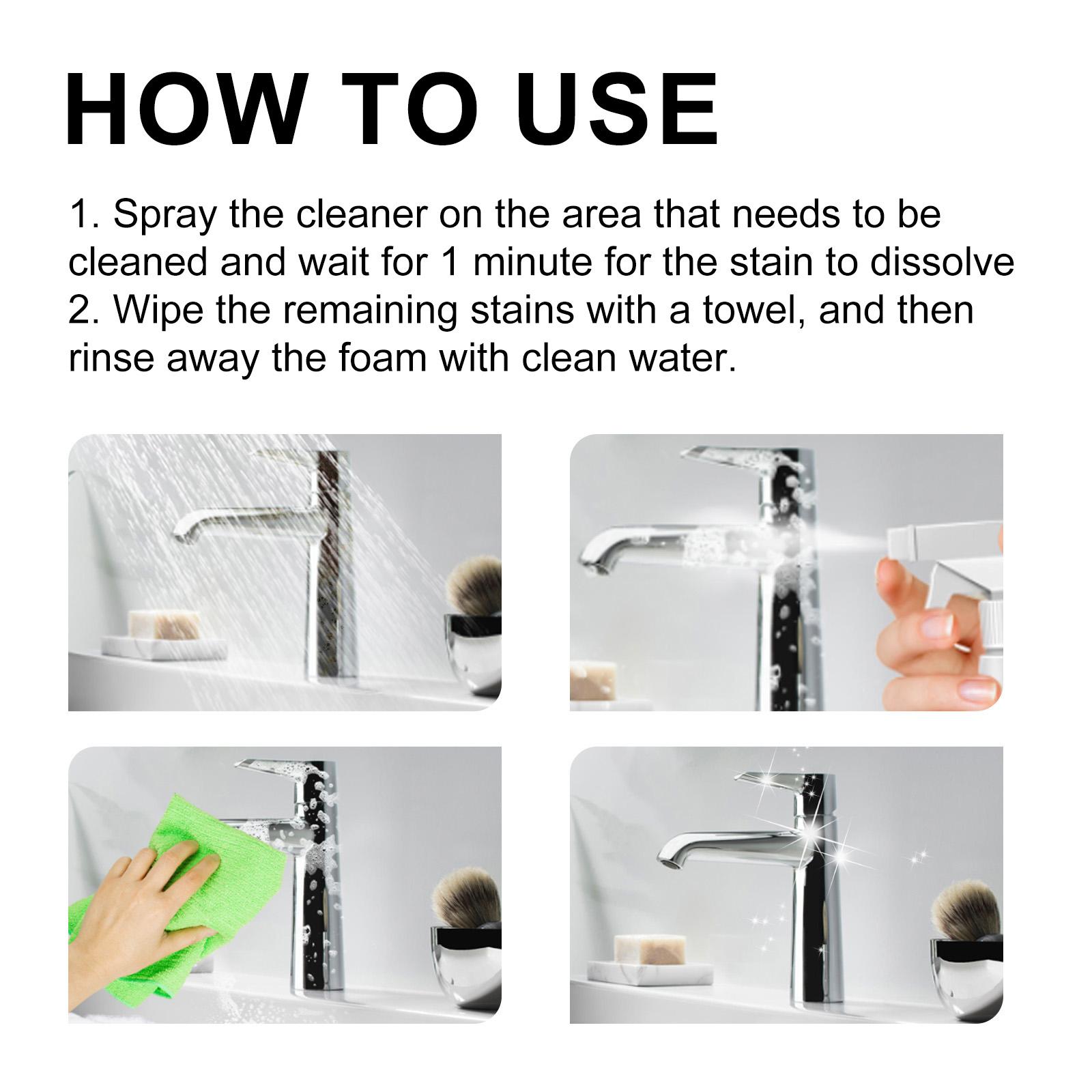 Bathroom Foam Cleaner Toilet, Bathroom, Bathtub, Sink, Tile Stain Remover, Descaling Cleaning Spray Household