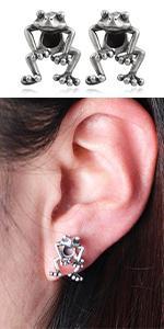 Frog Earrings for Women Cute Stuff Vintage Frogs Shaped Stud Earring Funny Cute 3D Animal Earrings Whimsical Jewelry Unique Gifts for Women Mothers Day Gifts Frog Earrings for Women Cute Stuff Vintage Frogs Shaped Stud Earring Funny Cute 3D Animal Earrings Whimsical Jewelry Unique Gifts for Women Mothers Day Gifts