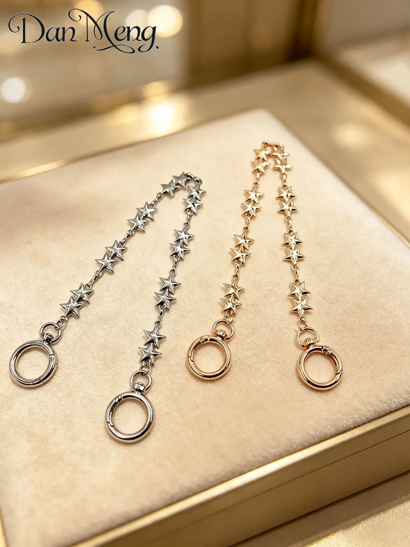 Sweet Cool Style Unique Design Star Bag Extender Chain, Metal Pentagon Chain Keychain, Bag Handle Decorative Accessory, Bag Chains for Handbags