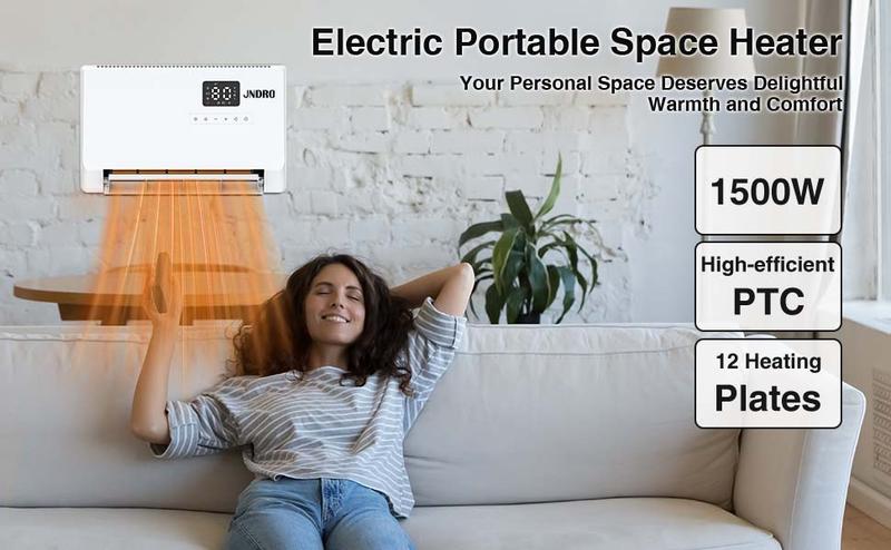 Smart Wall Heater, 1500W Fast Heating Electric Space Heater for Indoor Use, Wall Mounted Panel Heater with Oscillation Modes, 24-Hour Timer Overheat Protection for Bedroom, Bathroom, Office Smart Wall Heater, 1500W Fast Heating Electric Space Heater for Indoor Use, Wall Mounted Panel Heater with Oscillation Modes, 24-Hour Timer Overheat Protection for Bedroom, Bathroom, Office