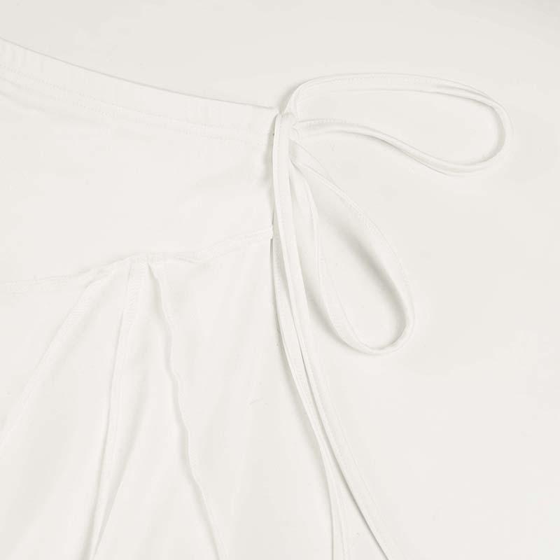 Elegant Chic Casual Fitted Split Design Half Skirt, French Vacation Style Irregular Mid-Length Dress, Versatile Daily Wear, Asymmetrical Skirt