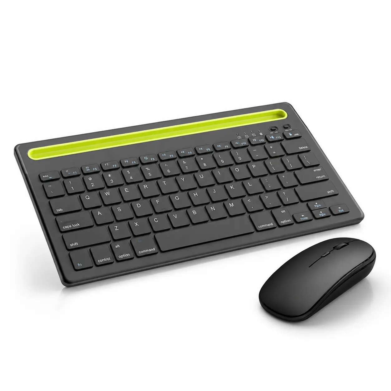 gaming office Multi-Device Wireless Bluetooth Keyboard and Mouse Combo with Built-in Cradle Stand Holder Dual Channel Ultra Slim Silent Scissor Switch Keypad Portable ABS Keyboard for iPad Tablet Phone Laptop Mac Windows rechargeable