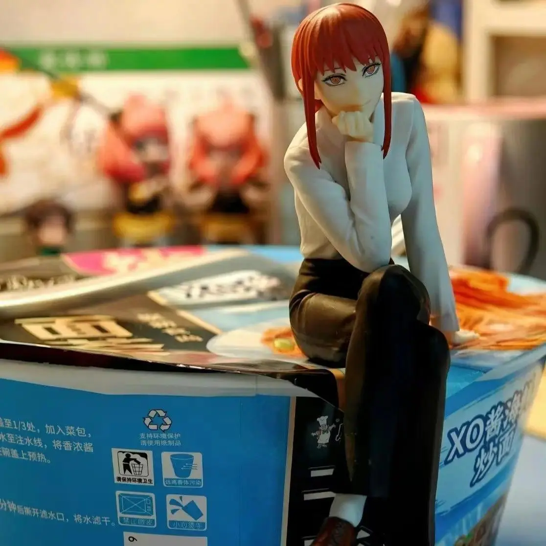 14cm Chainsaw Man Figure Makima Anime Noodle Stopper Figure Model Toys For Girl Birthday Gifts Dropshipping