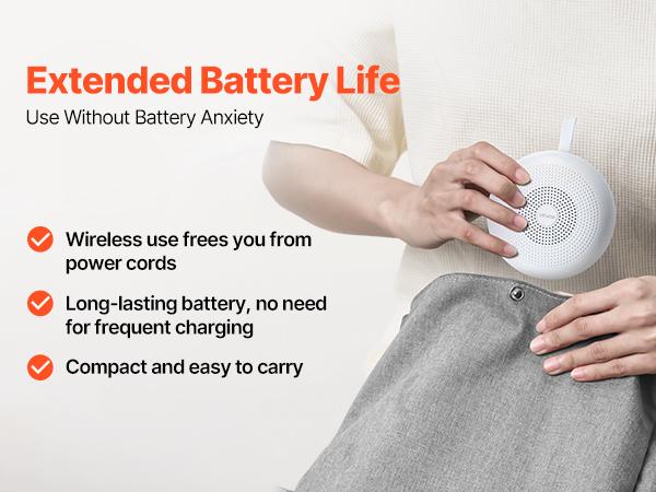 Summervibes VEVOR Sound Machine, 30 Soothing Sleep Sounds, 3-in-1 Portable and Hangable White Noise Sound Machine with Auto-Off Timer, Soft Ring Light and Memory Function, for Baby, Adults, Home, Office Travel
