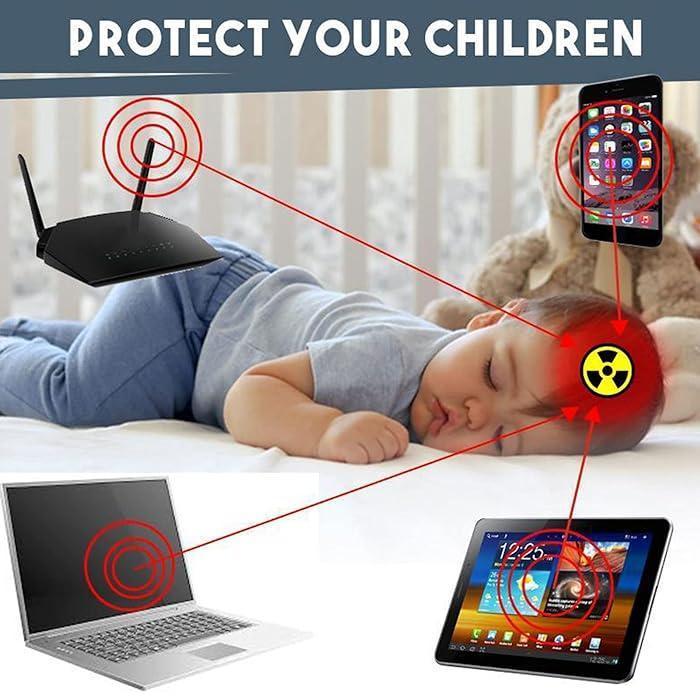 Quantum Shield EMF Protective Sticker, Radiation Blocker for Phone, Earbuds, Laptop, Microwave, and All Electronic Devices