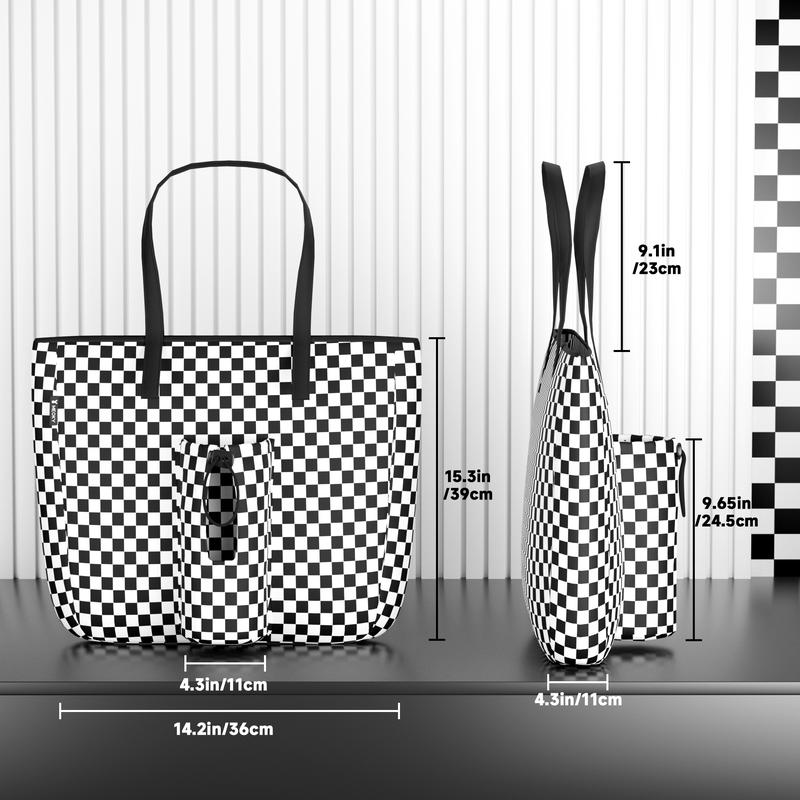 【Meoky】15L Tote Bag,Large Capacity Casual Fashion Crossbody Bag, Hold a Laptop,Carry a Water Bottle, Can Be Reused, Double Handle Design, Convenient For Carrying And Lifting. The Must-Have For Office Commuting.Christmas gift