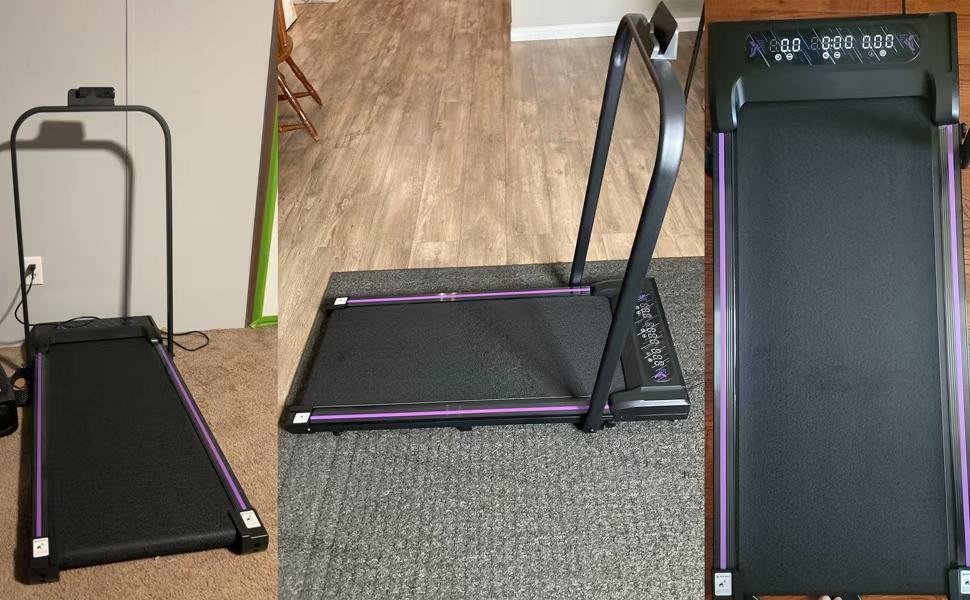 SAYGOGO Foldable Treadmill, 300 lb Capacity Walking Pad 2.5HP Treadmill Under Desk, Portable Treadmill for Home and Office, Folding Treadmill 2 in 1 with Remote Control, LED Display