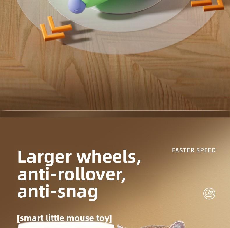 Pet toy - Self-amusement device to relieve boredom for cats.Electric mouse, intelligent running vehicle.Cat and mouse toy "Mimi"