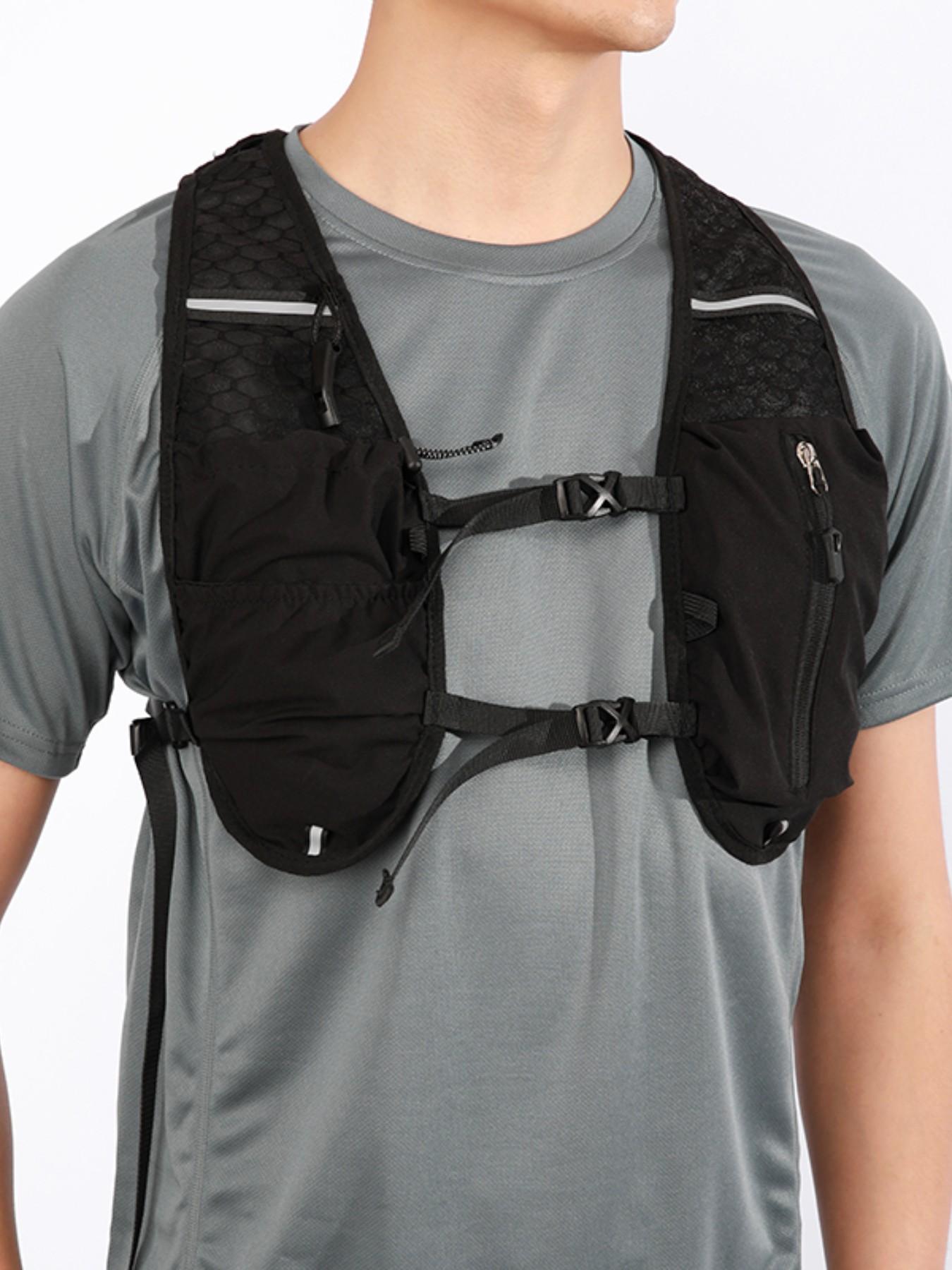 Running Hydration Bladder Backpack, Multi-Functional Skin Pack for Cycling & Fitness, Breathable Reflective Vest for Men & Women, Jogging Equipment