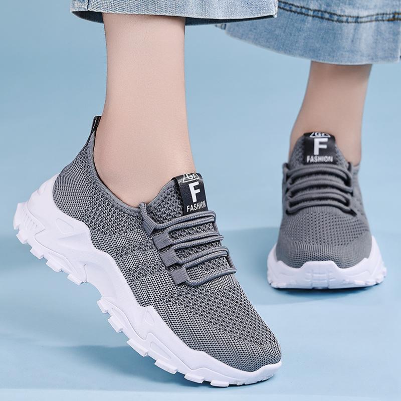 Women's Sports Shoes - Breathable Mesh Tennis Shoes with Thick Cushioned Soles | All-Season Walking, Gym, and Casual Lace-Ups