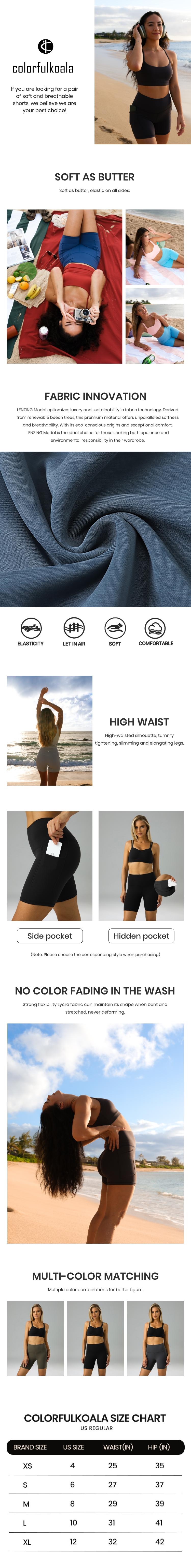 Colorfulkoala 6”Dreamlux HR Shorts with Pockets High Waisted Workout Gym Yoga Tights High Waist Sports, Tummy Control Biker Shorts, Fitness Short Leggings, Ladies Sportswear Bottoms