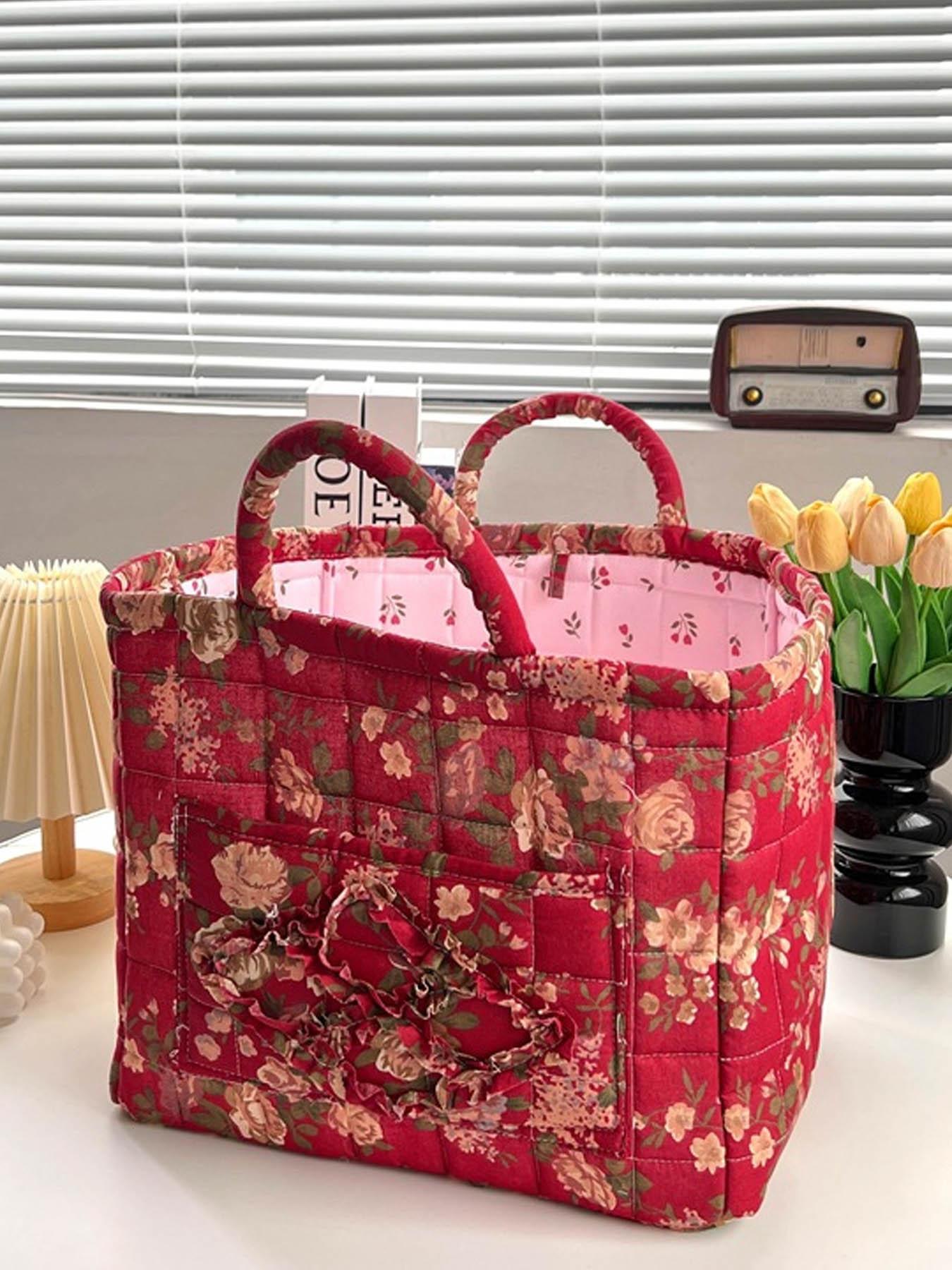 Car Interior Storage Basket, Clothing Book WorkSupplies Home Organizer Bag, Space Saving Multi-Purpose Car Accessory