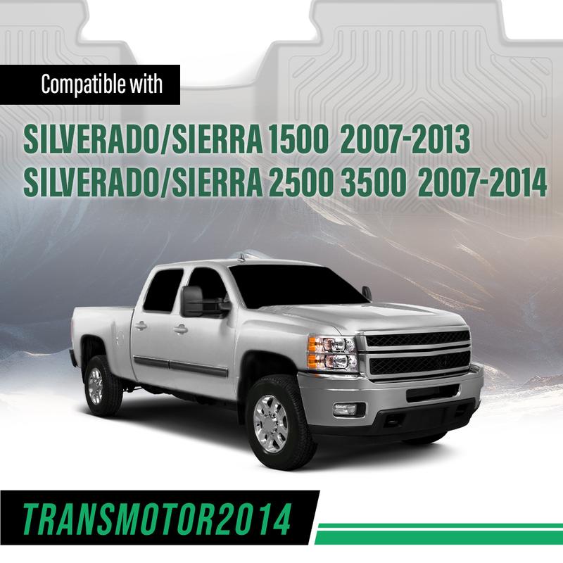 TPE Floor Mats Front Rear Fit For 99-24 Chevy Silverado GMC Sierra Crew Cab,All Weather Floor Mats Rubber Liners,Waterproof Anti-slip Durable Floor Mats Upgraded Version