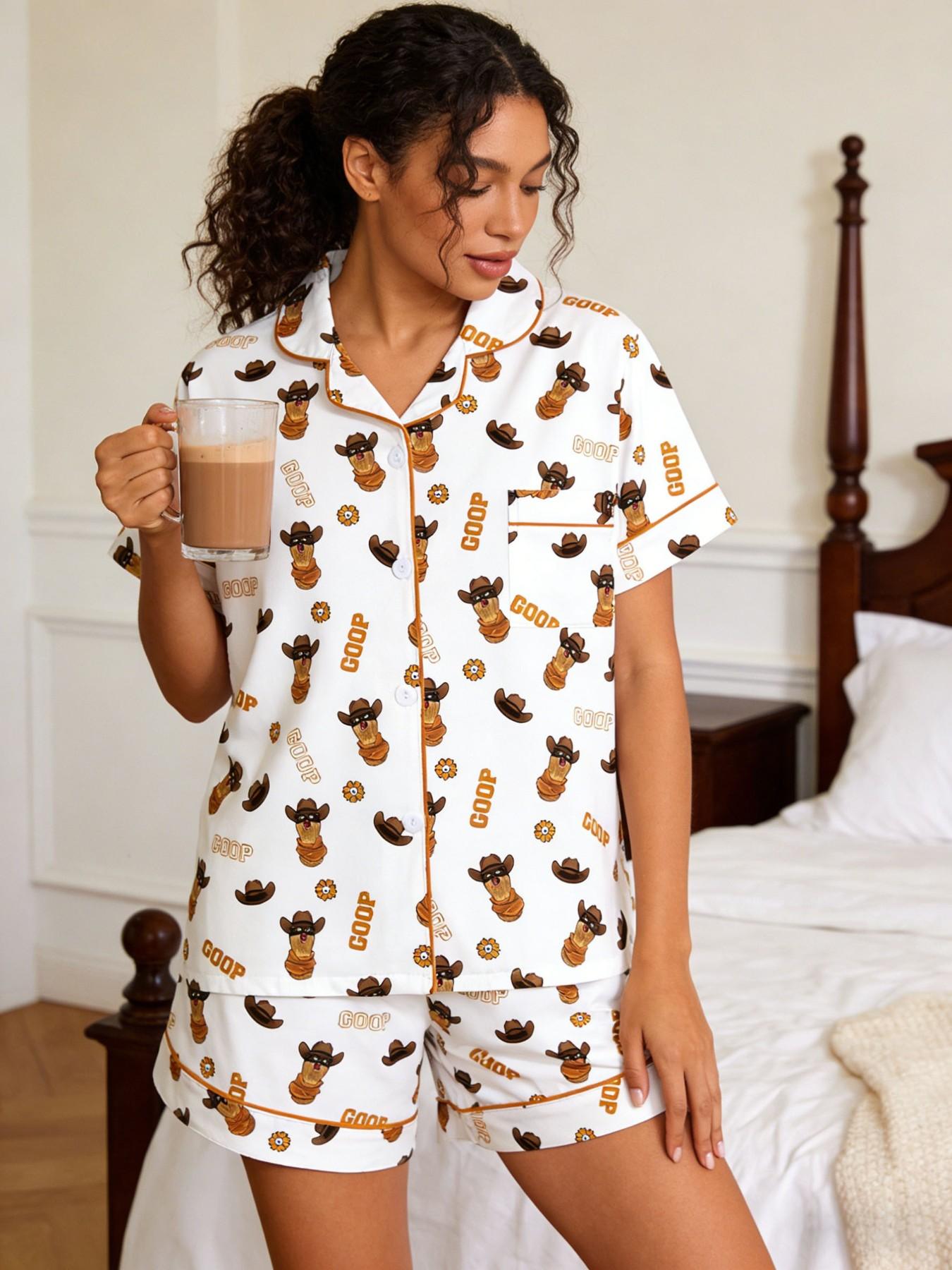 burnt peanut Peanut Pajama Set | Cozy Warm Toffee Button Down PJs | Soft 2-Piece Aesthetic Sleepwear for Women | Earth Tone Loungewear，Chic 2-Piece Sleepwear for Coffee Mornings | Soft Button Up PJ Set | Perfect Fall Gift for Her