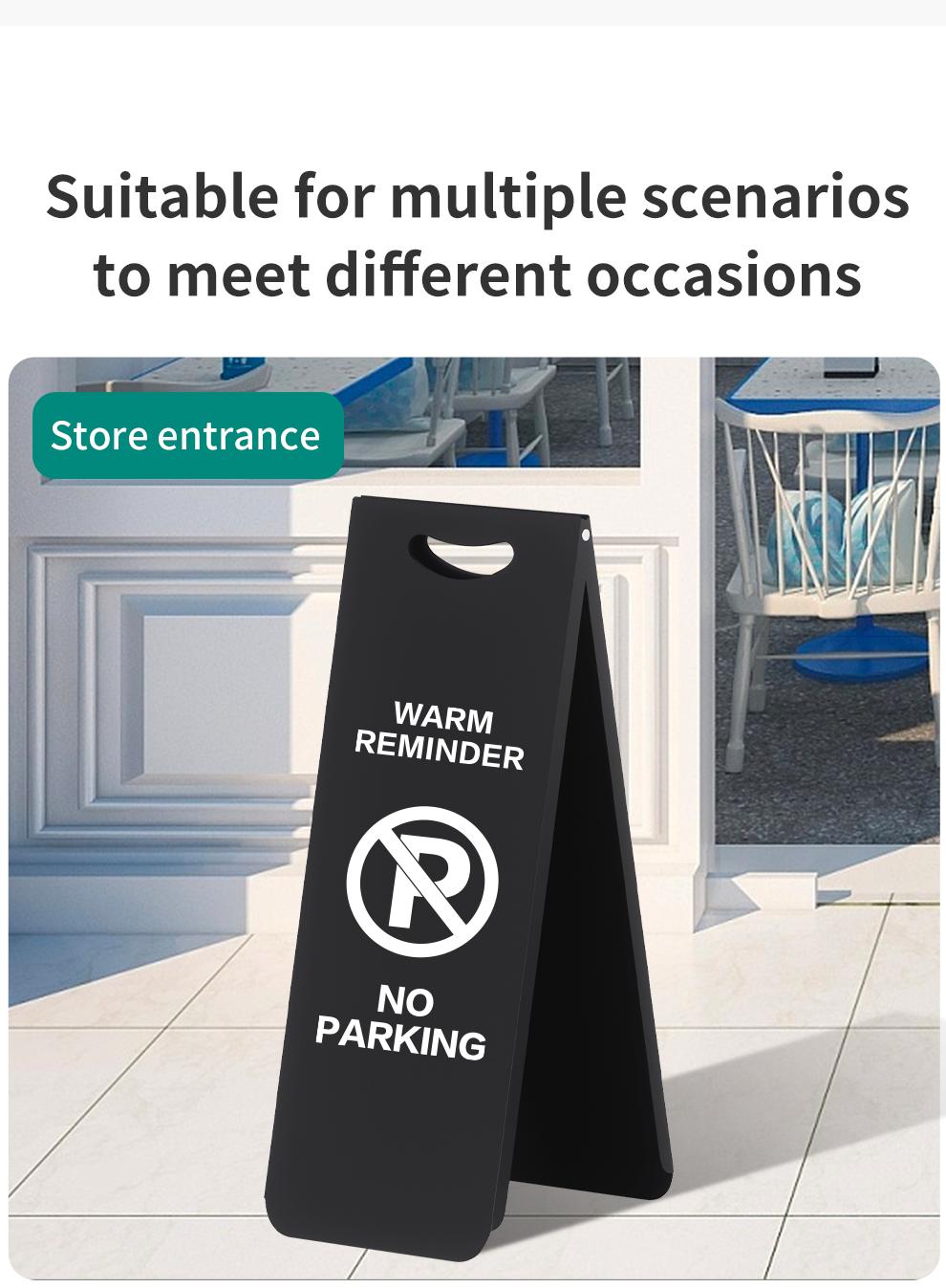 Metal Wet Floor Caution Sign, Durable Fade Resistant; Custom No Parking Sign, Maintenance Warning Sign for Commercial Use