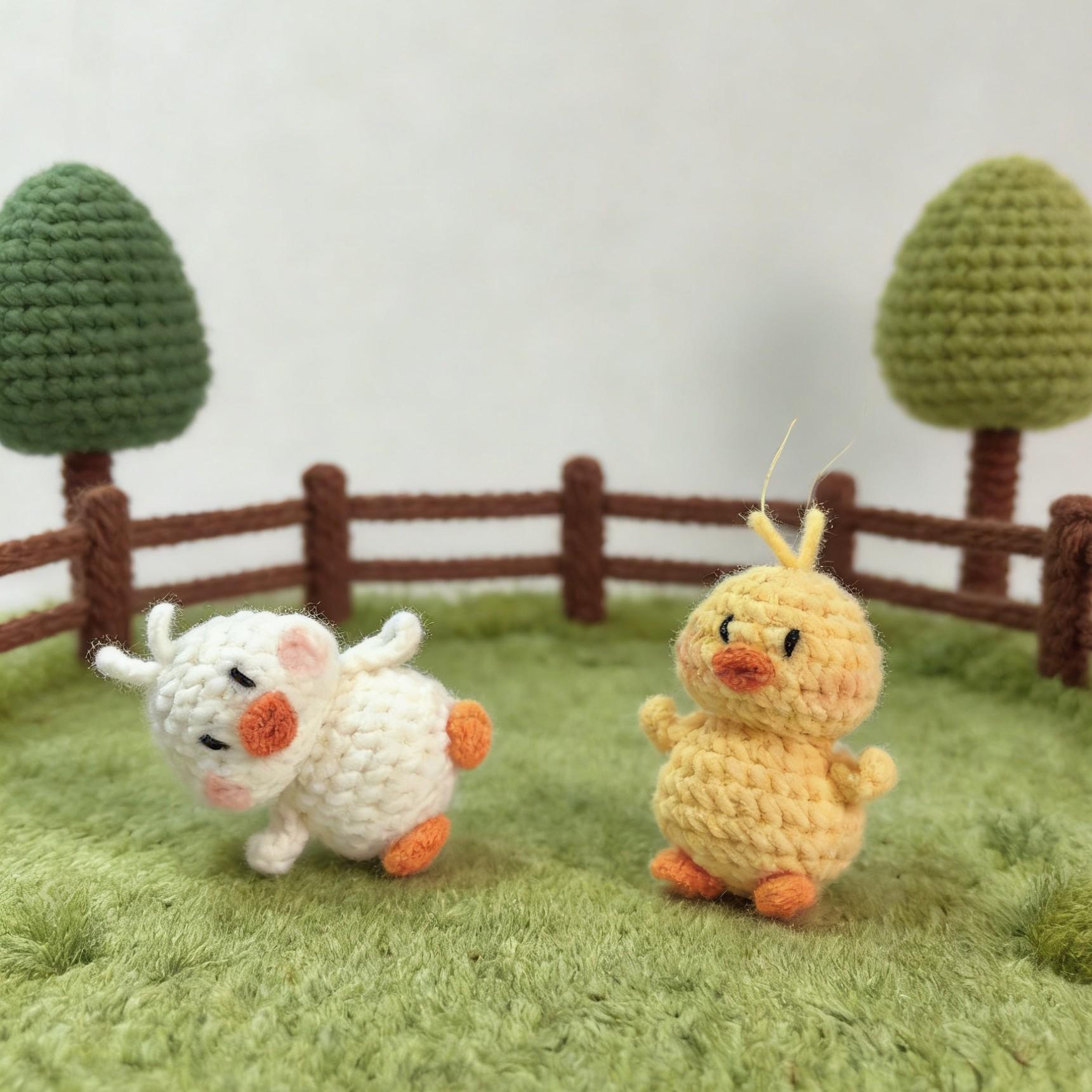 Duckling Crochet Material Package, Cute Crochet Stuffed Animal Kit for Beginners, Includes Yarn, Video Tutorials, Seam Markers and Instructions, Perfect Gift Idea for Birthdays, Handmade Crochet Duck