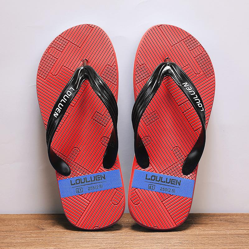 Men's Flip-Flops with Unique Texture, Comfortable Beach Sandals, Soft Non-Slip House Slippers, Lightweight for Home, Bathroom, Beach