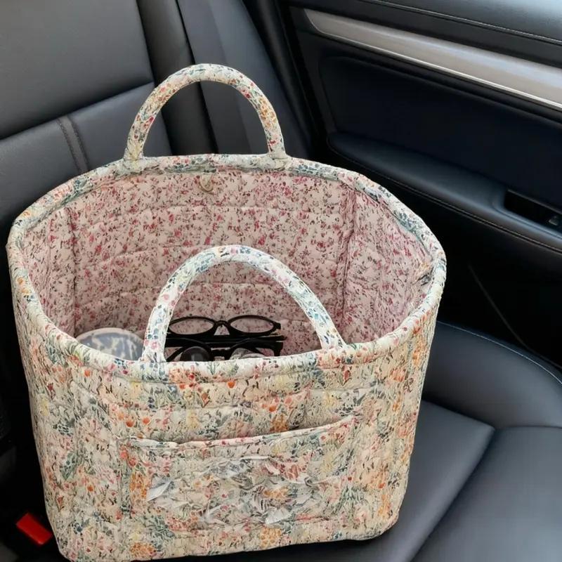 Versatile Car Storage Basket – Durable & Space-Saving Organizer for Car, Home, and On-the-Go | Perfect Valentine's Day Gifts & Basket | Use as Picnic Bag, Mom Bag, Toybox, or for Clothes & Books | Collapsible Handle Reusable Grocery Shopping Bags