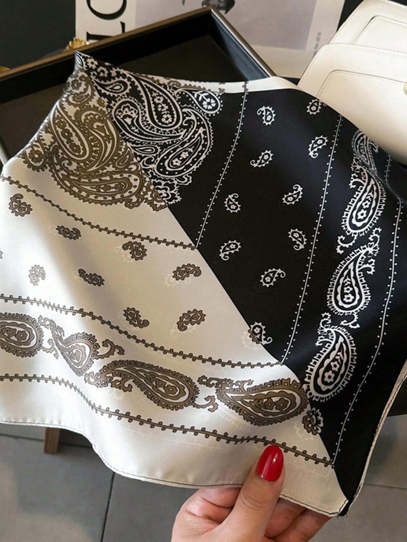Boho Style Paisley Print Women's Headscarf Scarf, Sun Protection Windproof, Casual & Formal Occasions
