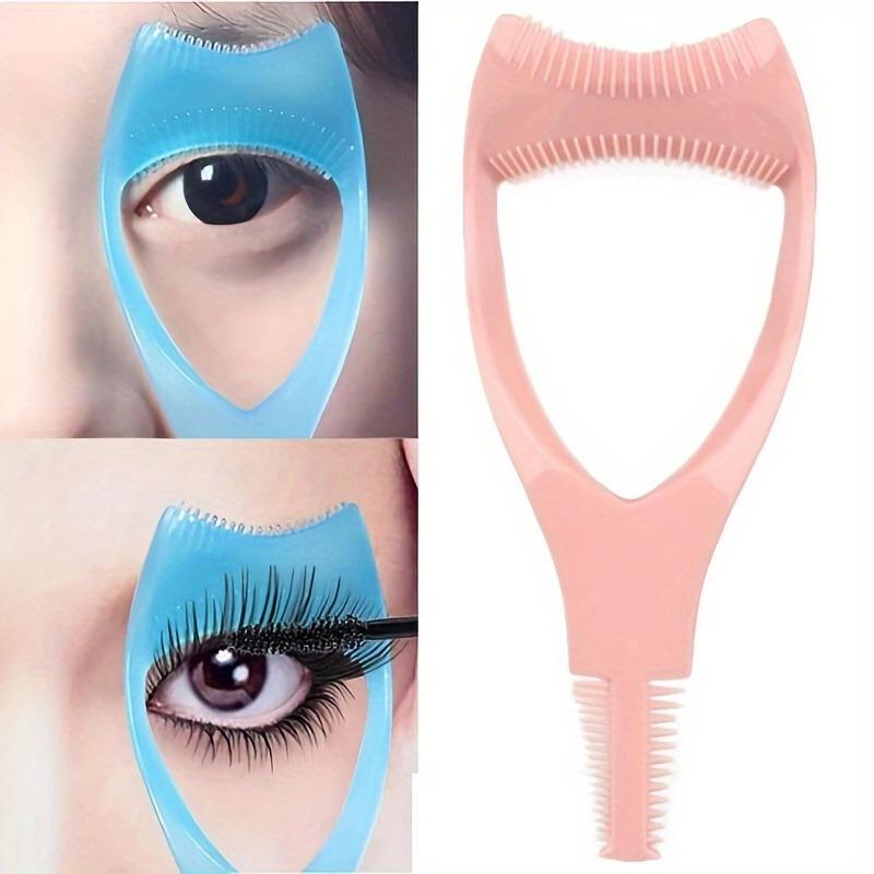 1PC 3 In 1 Mascara Shield Applicator Eyelash Brush Curler Guard Applicator Comb Guide Card Eyelash Separator Tool Makeup Eyelash Tool Beauty Cosmetic Tool