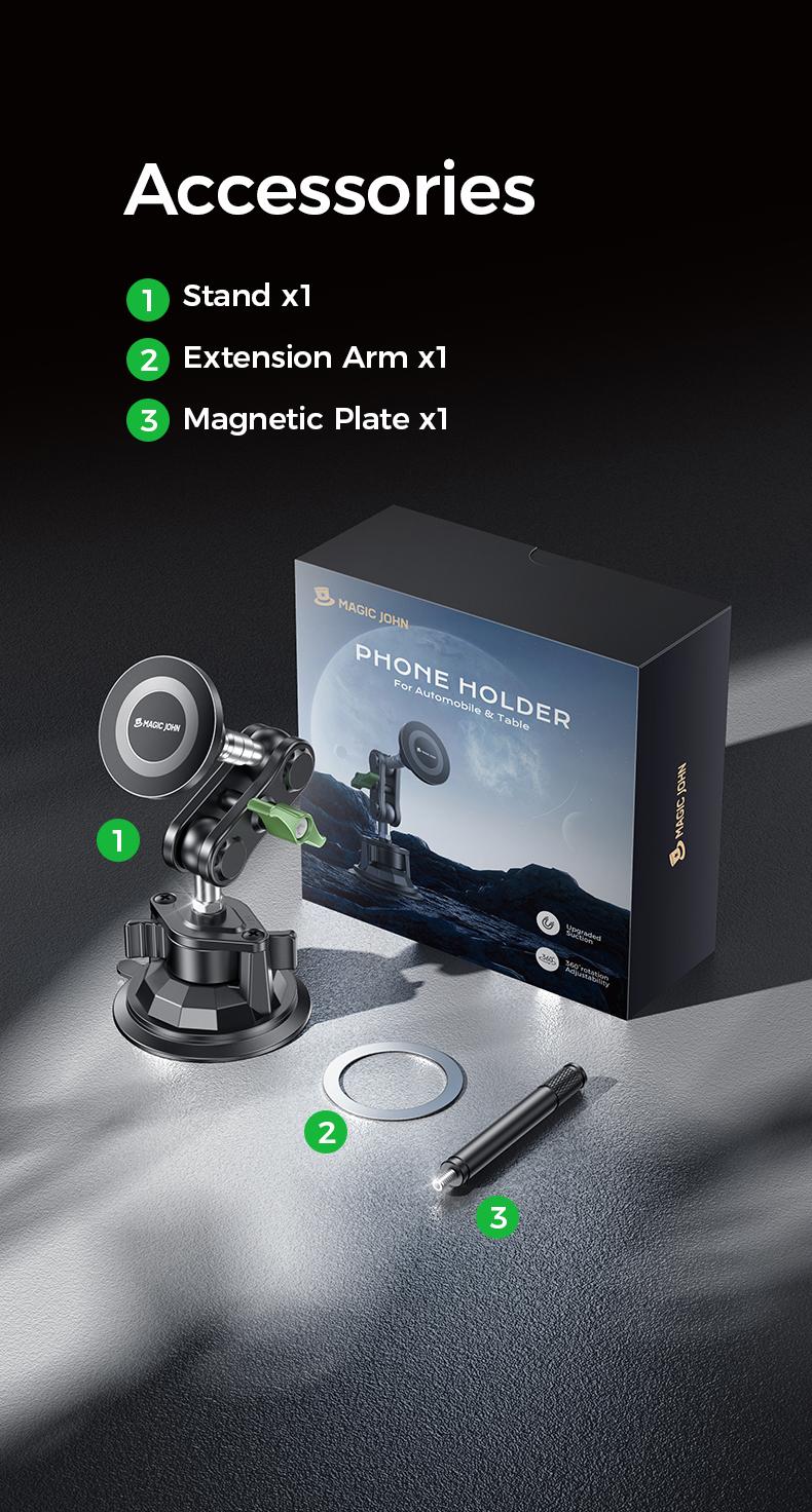MAGIC JOHN High Performance Ultra Durable Car Phone Holder Easy Install
