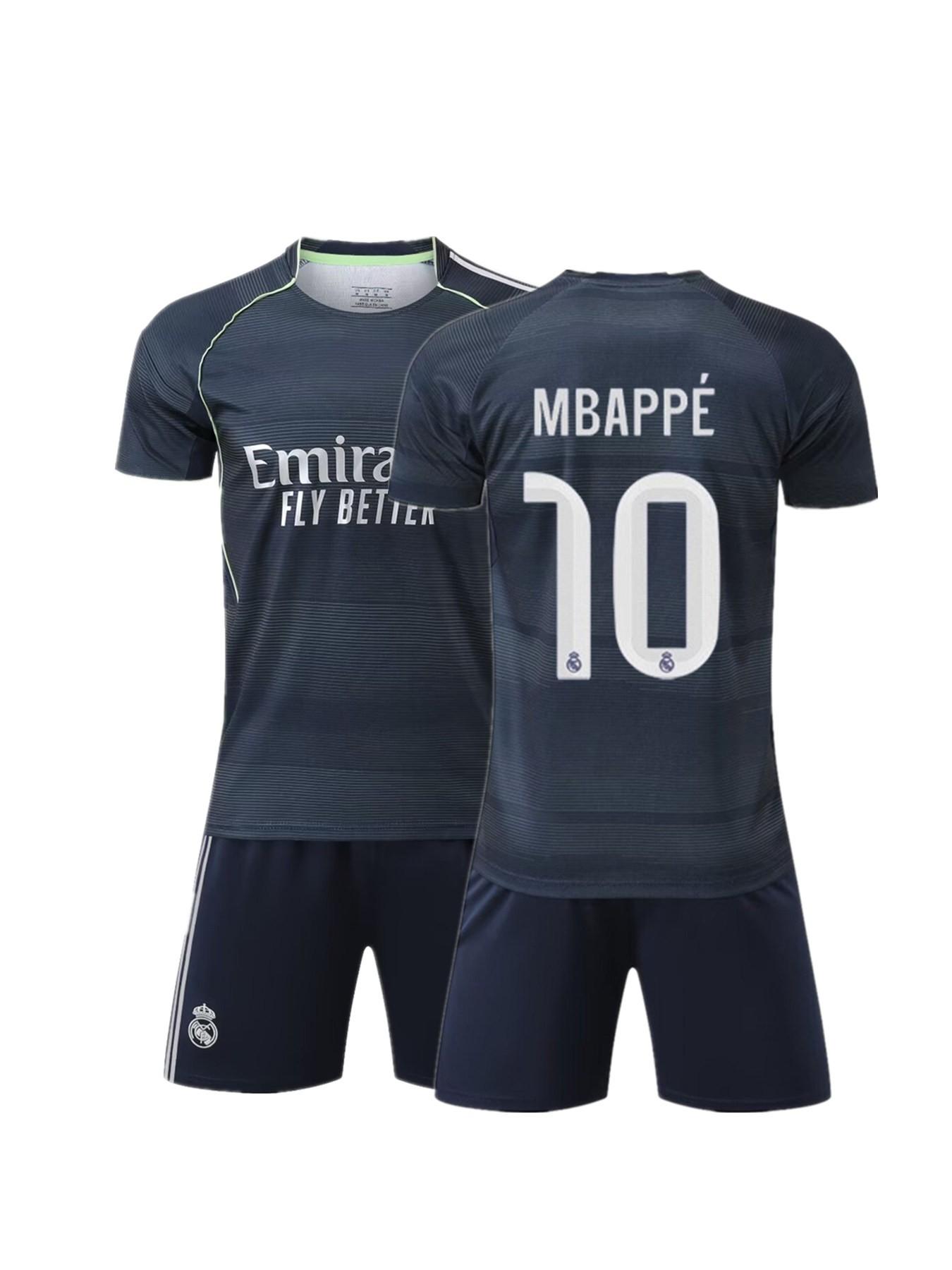 Sports Set, Boys Girls Breathable Soccer Clothes, Mbappe Fan Shirt, Training Suit, Casual Short Sleeve and Shorts