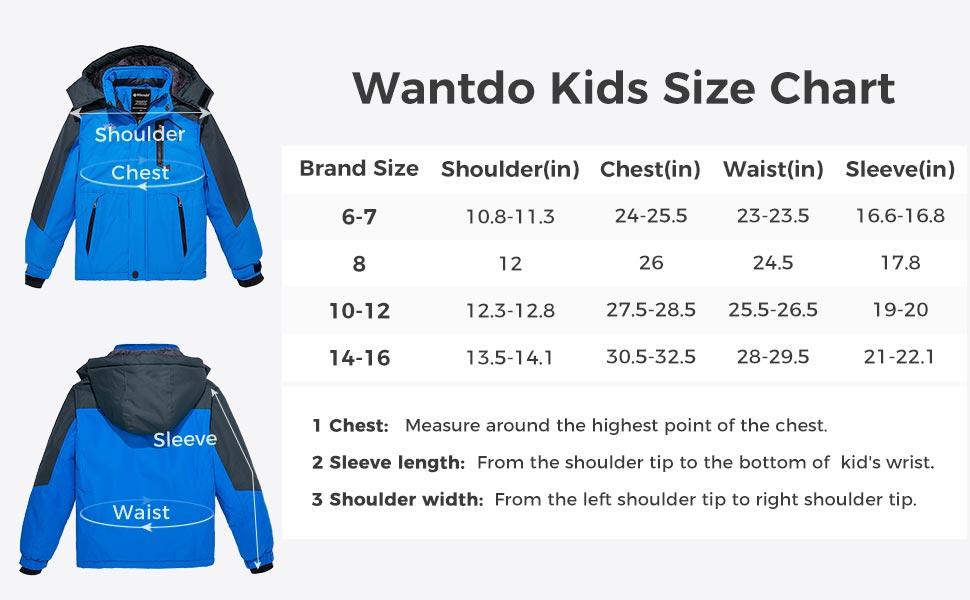 Kids' Fleece Ski Jacket Waterproof Raincoats Hooded Winter Outwear