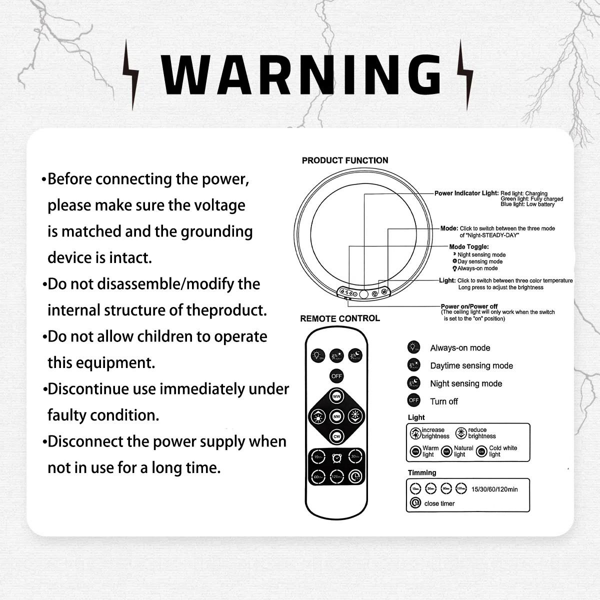 Rechargeable Motion Sensor Ceiling Light with Remote Control, Modern Night Lights - Magnetic Design Wireless Ceiling Light Powered by batteries for Closet, Shower, Stairs, Hallway, Porch, Patio, etc., versatile usage, easy to install