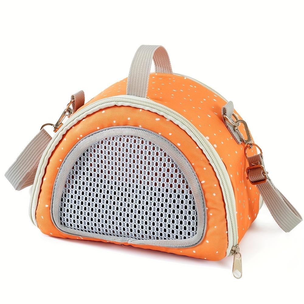 Breathable Flower Design Small Pet Outgoing Bag, Portable Crossbody Travel Carrier for Hamster, Golden Bear, Squirrel, Hedgehog, Parrot & Lizard, Lightweight Fashion Outdoor Carry Bag for Small Pets, Animal Carrier