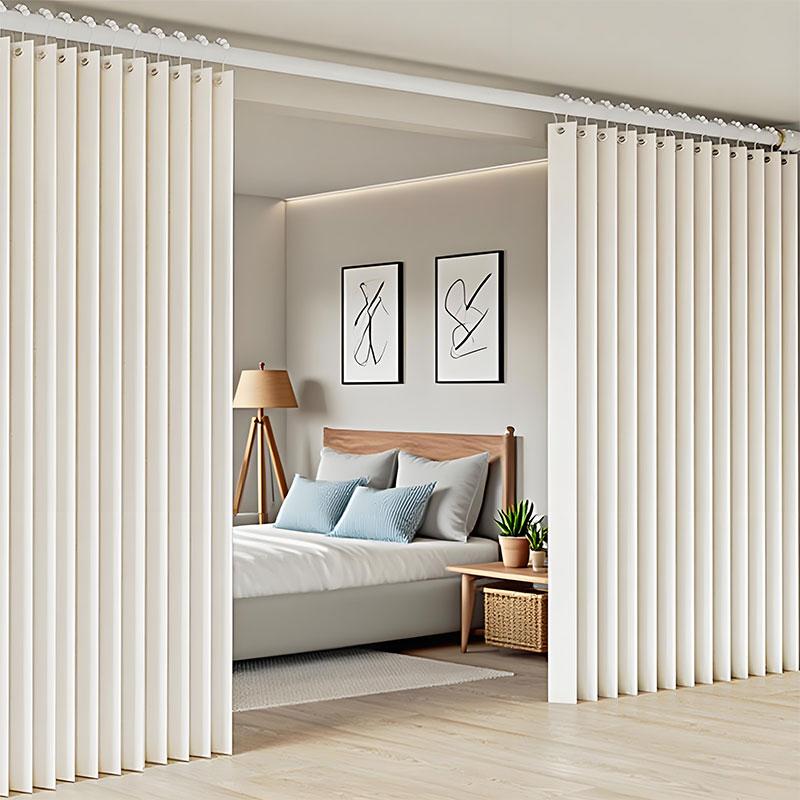 Foldable Solid Color Partition Curtain, Space Expander, Privacy Blinds, Easy Installation, Tool-Free, Living Room Office Fit, Multiple Colors Available, Foldable Window Cover