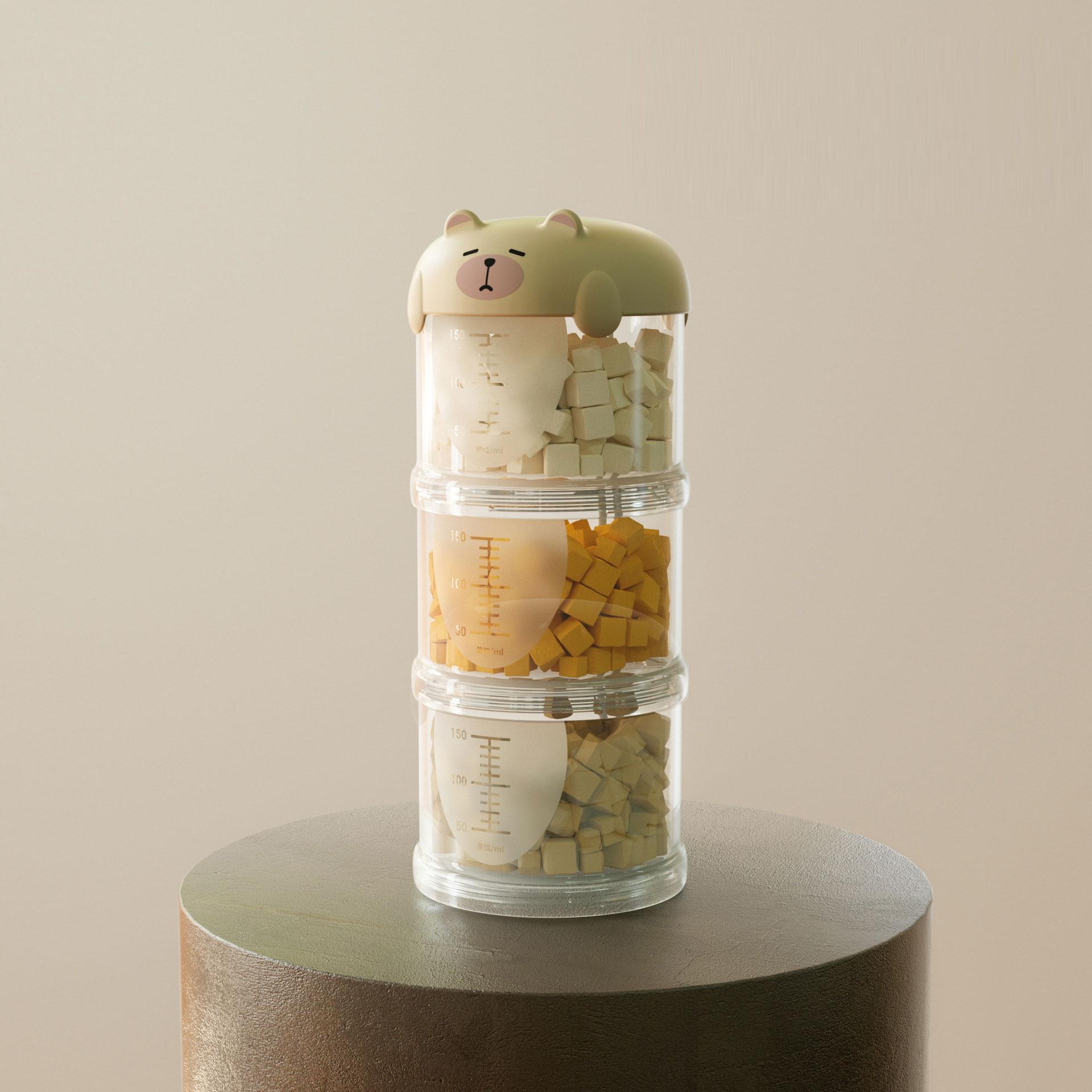 Cat Food Divided Box, Sealed Moisture-Proof Pet Food Container, Portable Multi-Layer Storage for Cats and Dogs, Ideal for Travel and Outdoor Use