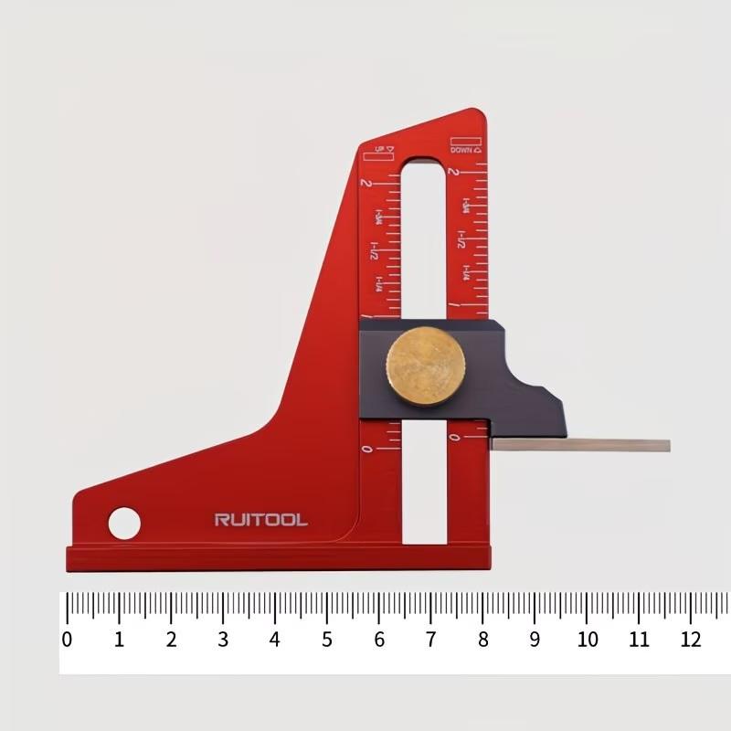 Table Saw Measurement Ruler, Metric Imperial Magnetic Height Gauge, Electric Circular Saw Carving Machine Reverse Adjustment