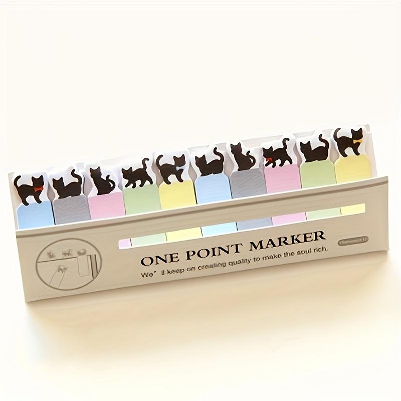 Cartoon Cat Theme Sticky Notes Set, 150 Sheets Per Pack, Ideal for Bookmarks and Memo Books, Office Essential