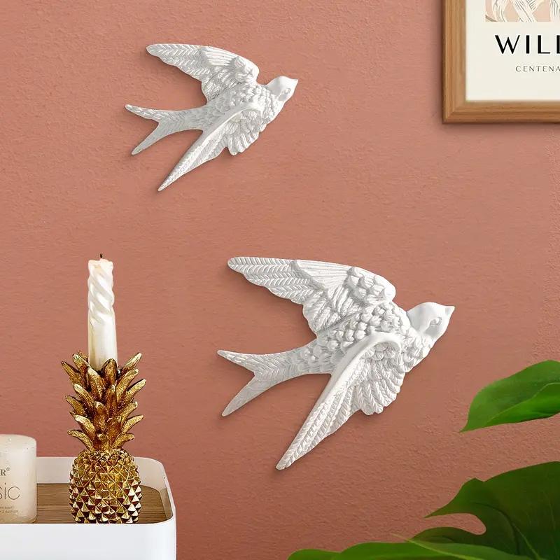 ⭐【Gallery Wall Hack】Textured Faux Brass Bird Sculptures ｜ Eclectic 3D Wall Art ｜ Maximalist Room Addition