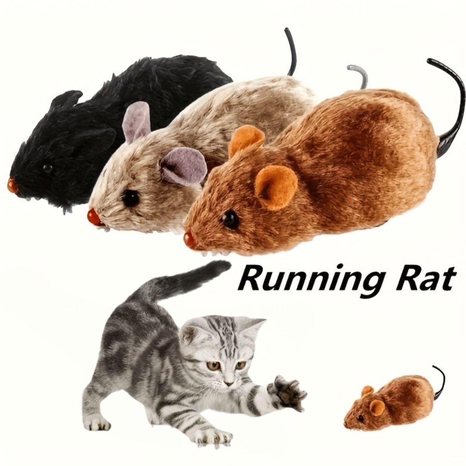 1pc Interactive Cat Toy Mouse, Plush Toy - Durable Plastic, No Batteries Needed, Suitable for Medium Breeds, Fun Cat Toy | Interactive Mouse Toy, Indoor Cat Interactive Toy, Hot Selling in Worldwide, Kittens