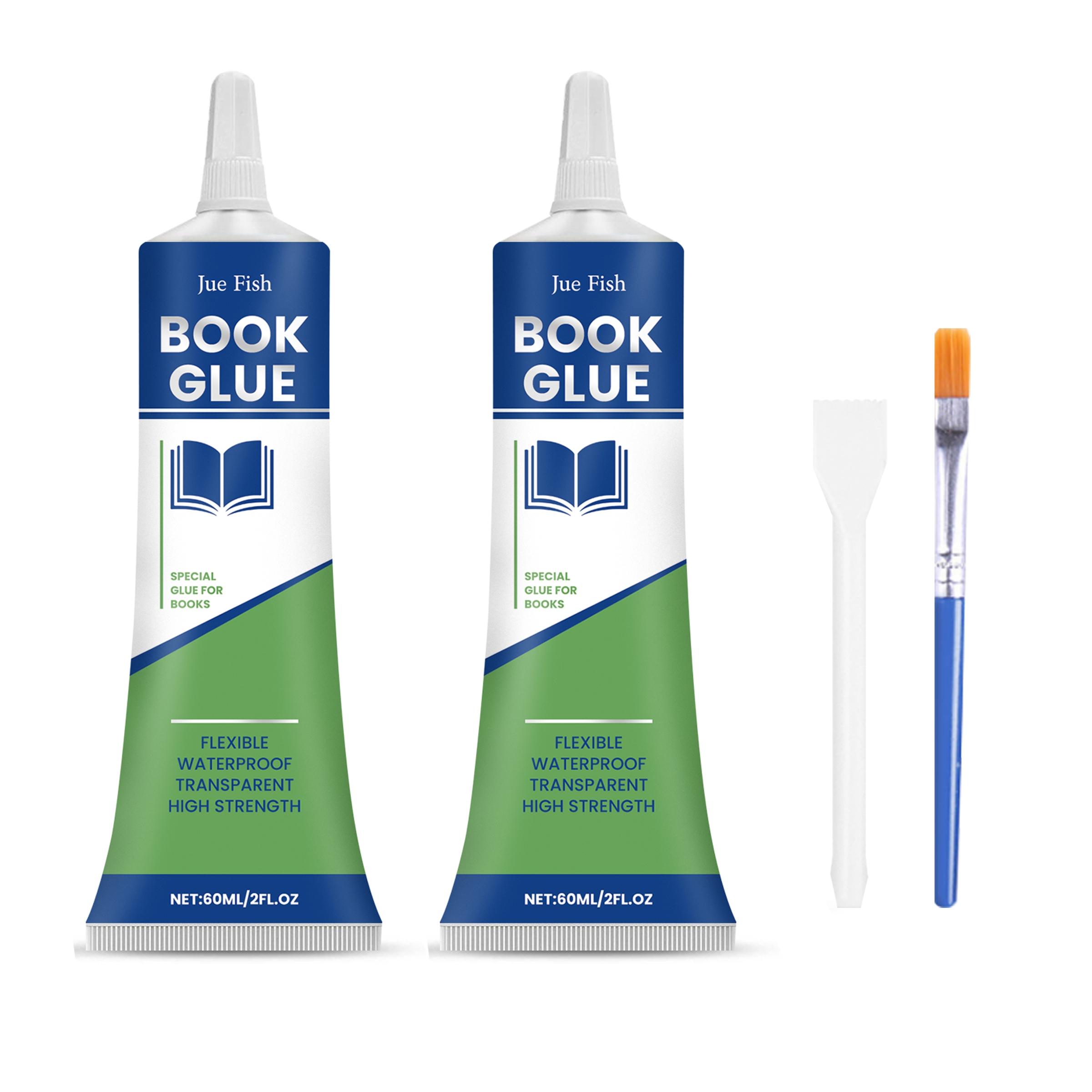 2-Pack Set Of Resin Book Repair Glue (60ml*2 + Brushes), Neutral And Mild Formula, Stable Adhesive For Books And Archival Paper, Transparent And Fast-Drying, Meets Daily book Repair Needs
