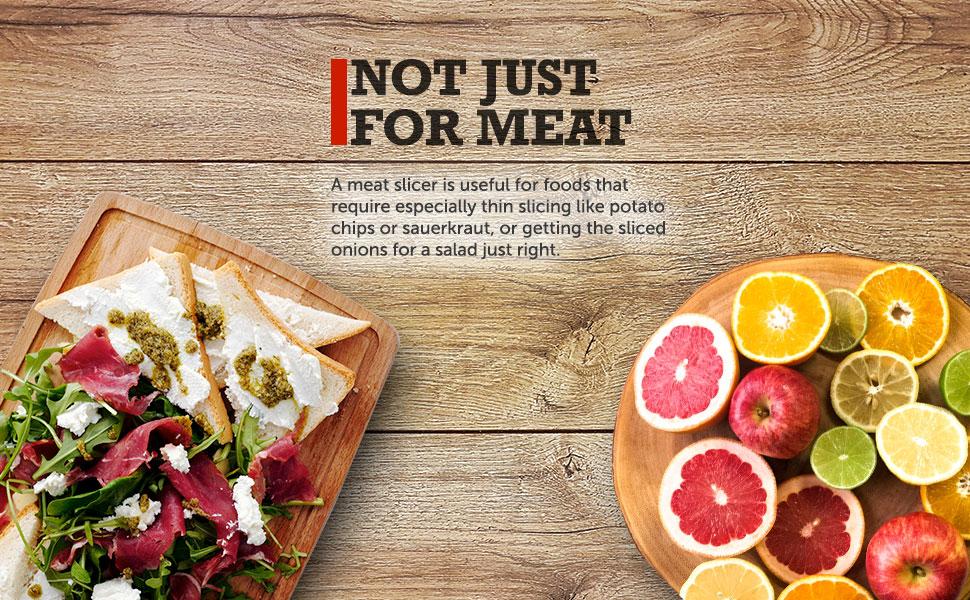 Ultimate Precision Electric Deli Food Meat Slicer Removable Stainless Steel Blade, Adjustable Thickness, Ideal for Cold Cuts, Hard Cheese, Vegetables & Bread, 7.5", Black