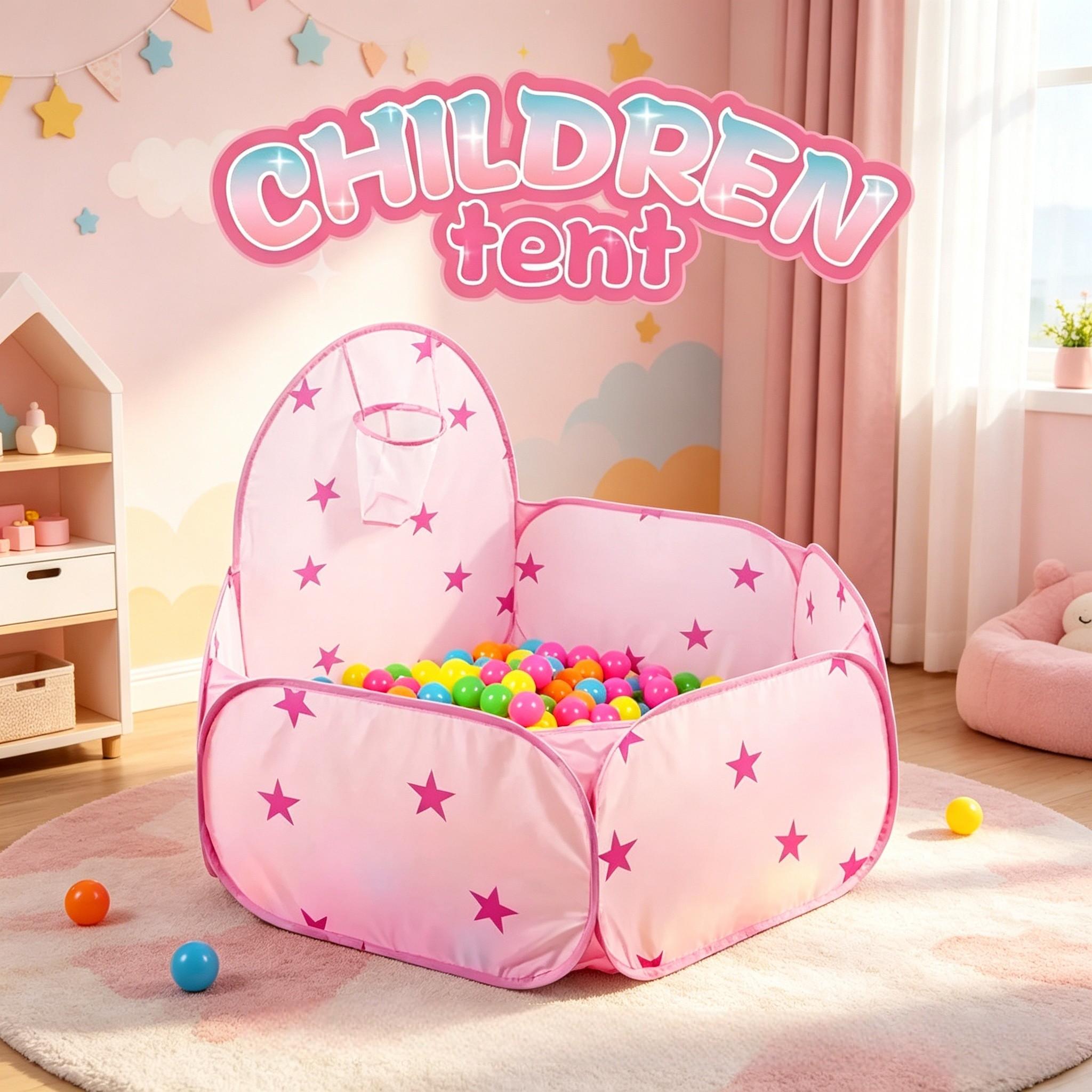 Kids Foldable Play Tent, Durable Ball Pit, Pop-Up Playpen, Ideal Birthday Christmas Halloween Thanksgiving Gift, No Accessories & Balls Not Included