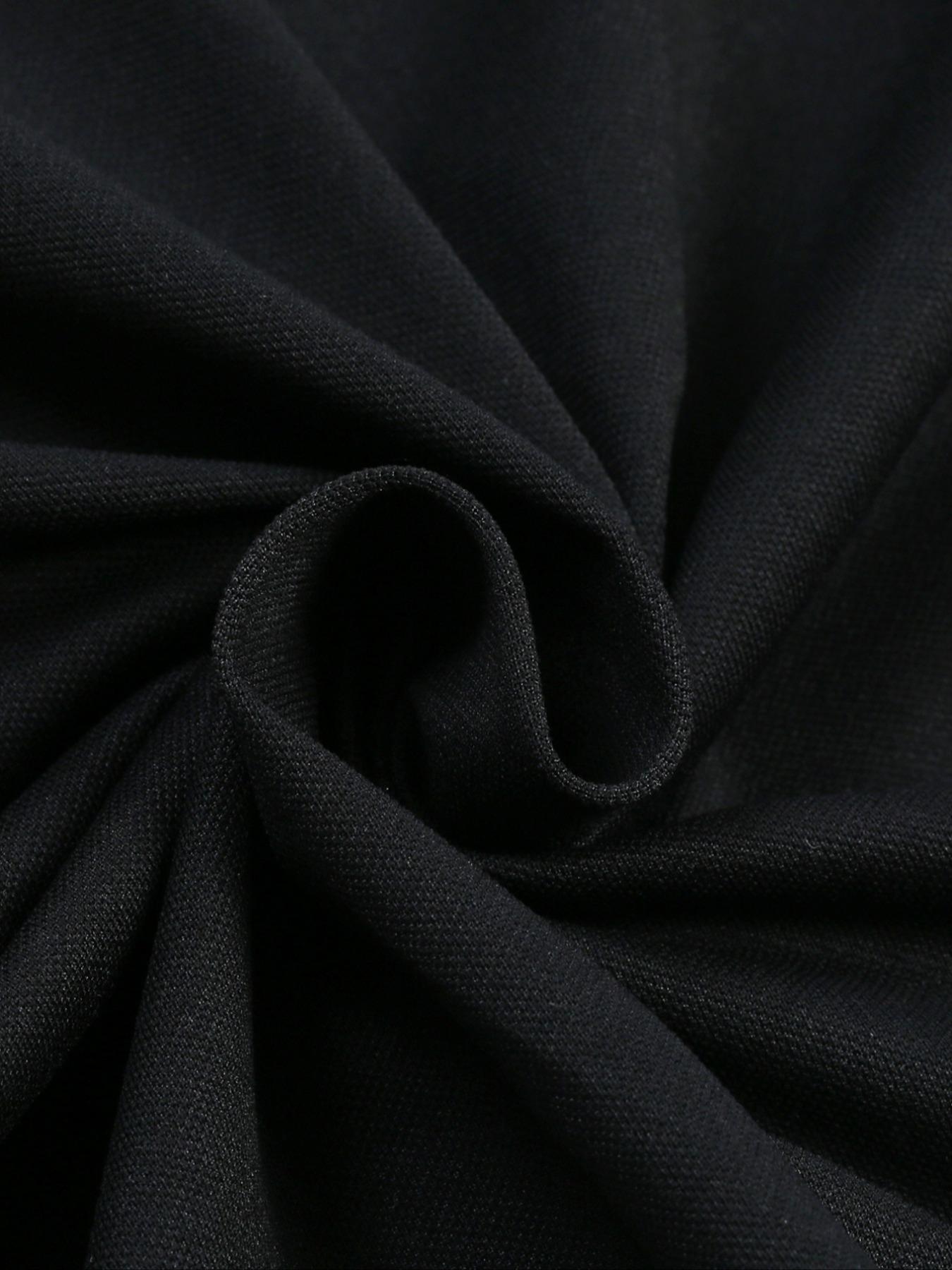 Hh3425 Fashion Boss Logo Print Men's Polo Shirt, Elastic Casual Breathable Four-Season Comfortable Durable High-End Polo Top