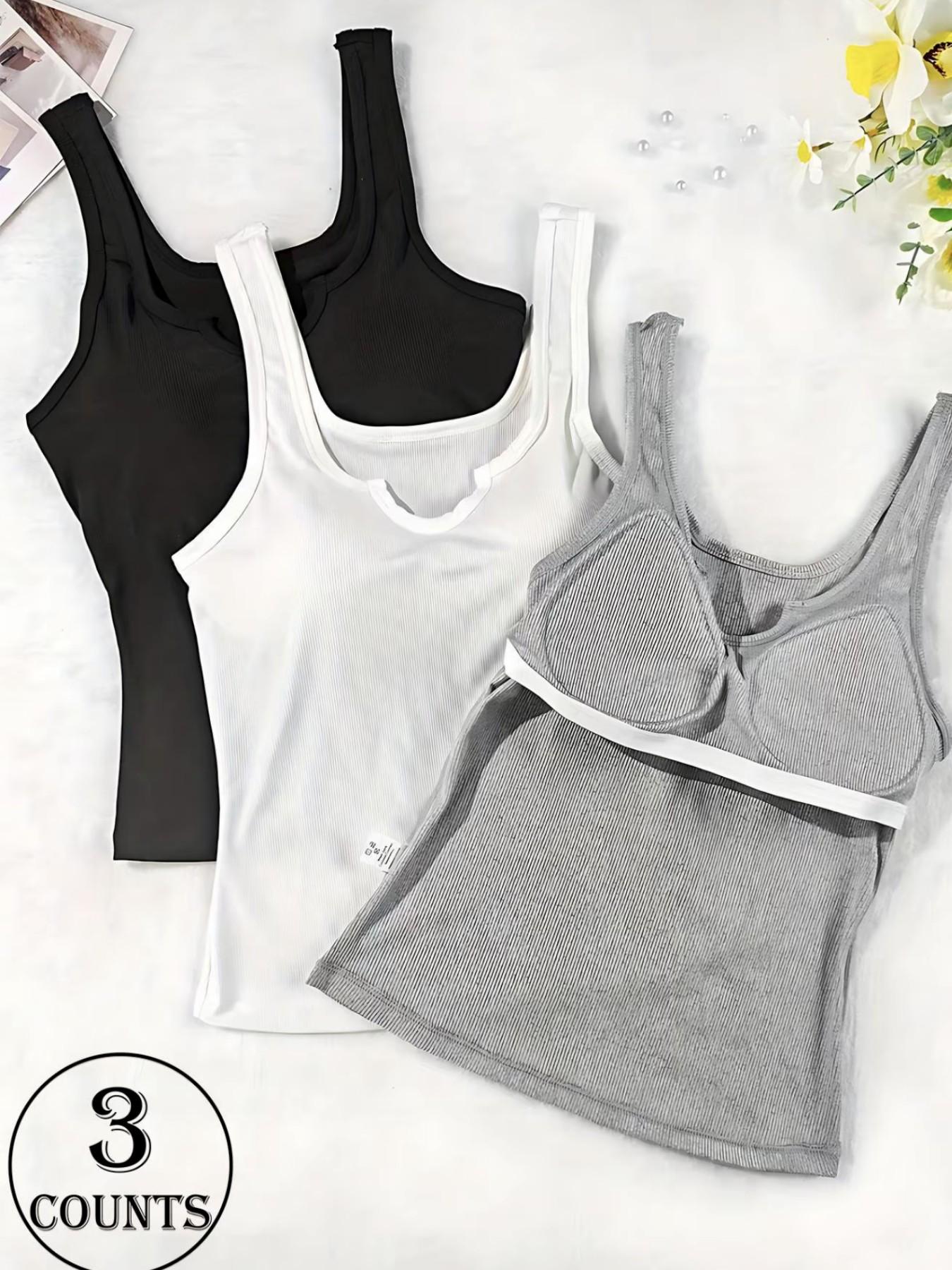 Women's Ribbed Sleeveless Basic Tank Top, Notch Neck Form-Fitting Camisole, Stretchy Breathable Fabric, Versatile for Work, Gym & Loungewear