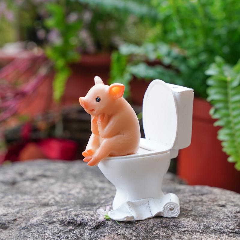 Cute Mini Decorative Craft, 1 Piece Resin Ornament, Creative Desktop Decor for Home Office Garden, Collectible Room Decor