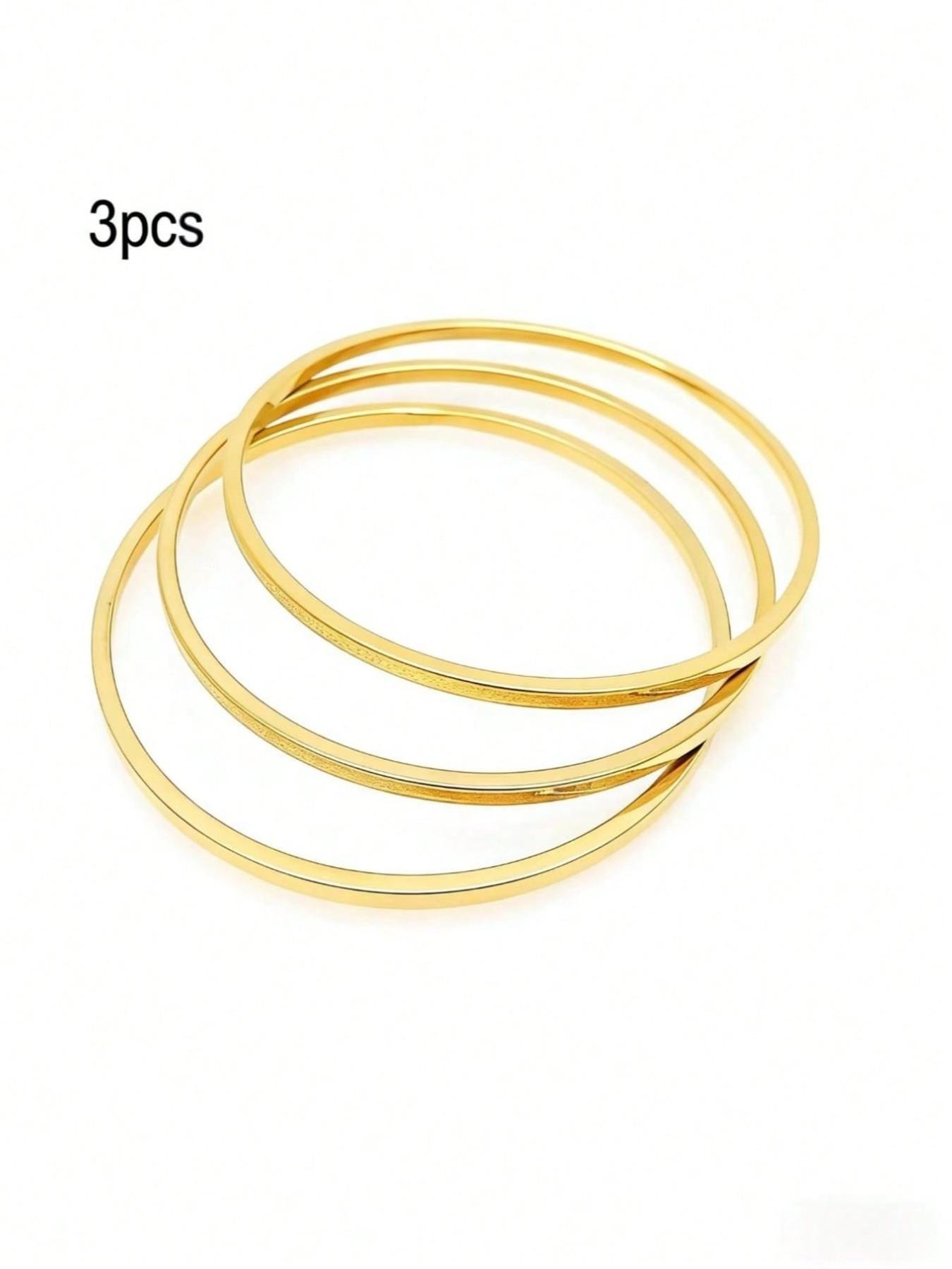 Elegant Stackable Bracelet Set, Minimalist Fine Gold Bracelets, 1/3/5/7 Pieces, Daily & Party Wear Accessories