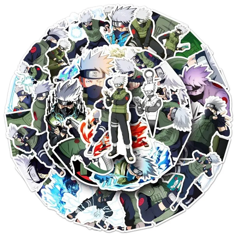 50pcs Anime Naruto Hatake Kakashi‌ Graffiti Stickers Suitcase Stationery Laptop Computer Guitar Cell Phone DIY Decorate Decals