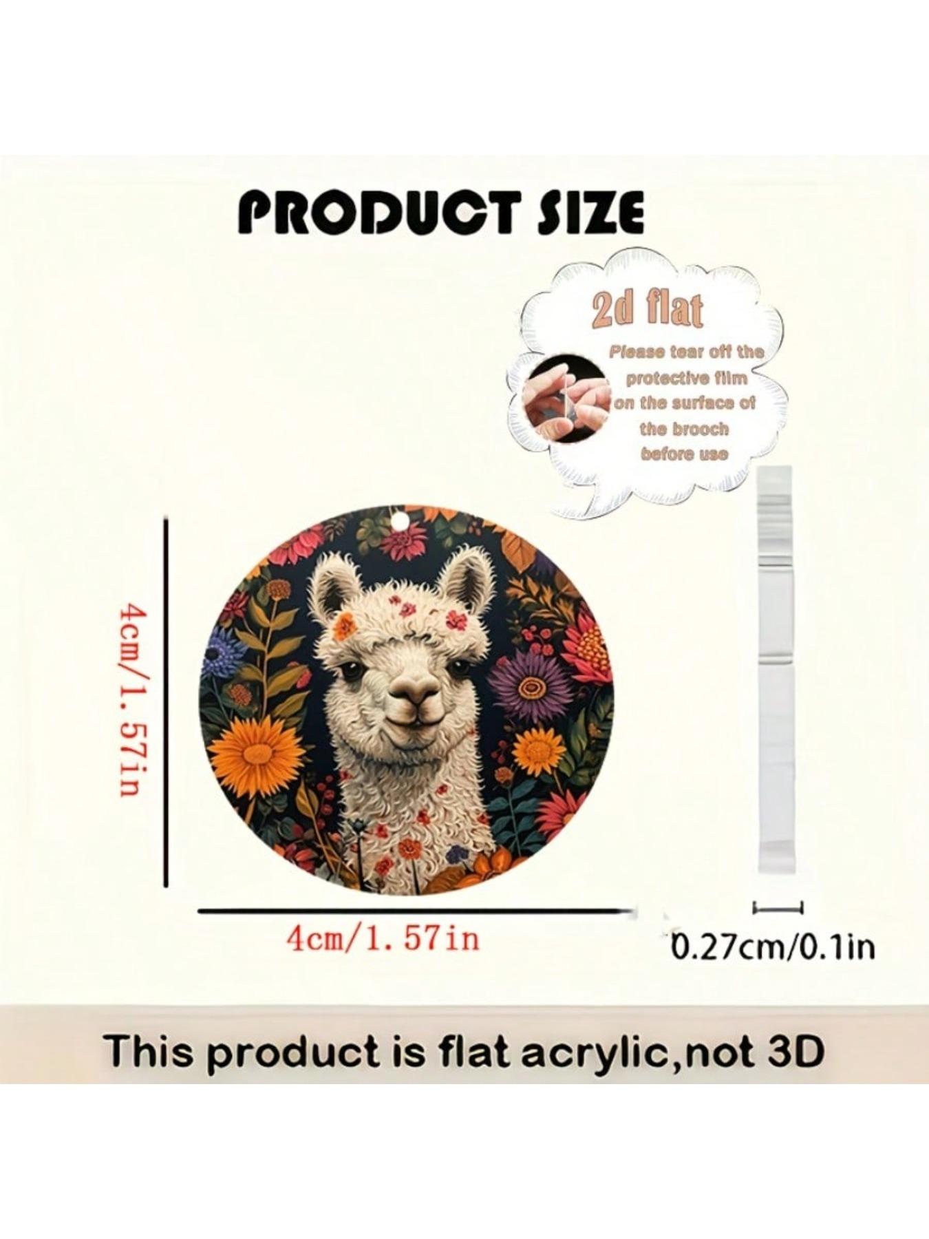 2D Cute Flower Sheep Acrylic Pendant Earrings - Perfect Gift for Daily and Vacation Occasions, Unique Earclip