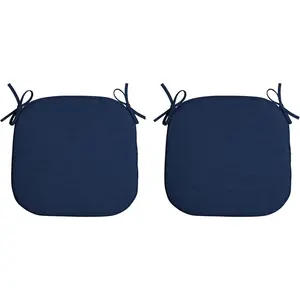 Arden Indoor/Outdoor Foam Seat Pad, 2 Pack, 17 x 16, Patio Cushion, Water Repellent, Fade Resistant, Foam Cushion Sapphire Blue Leala
