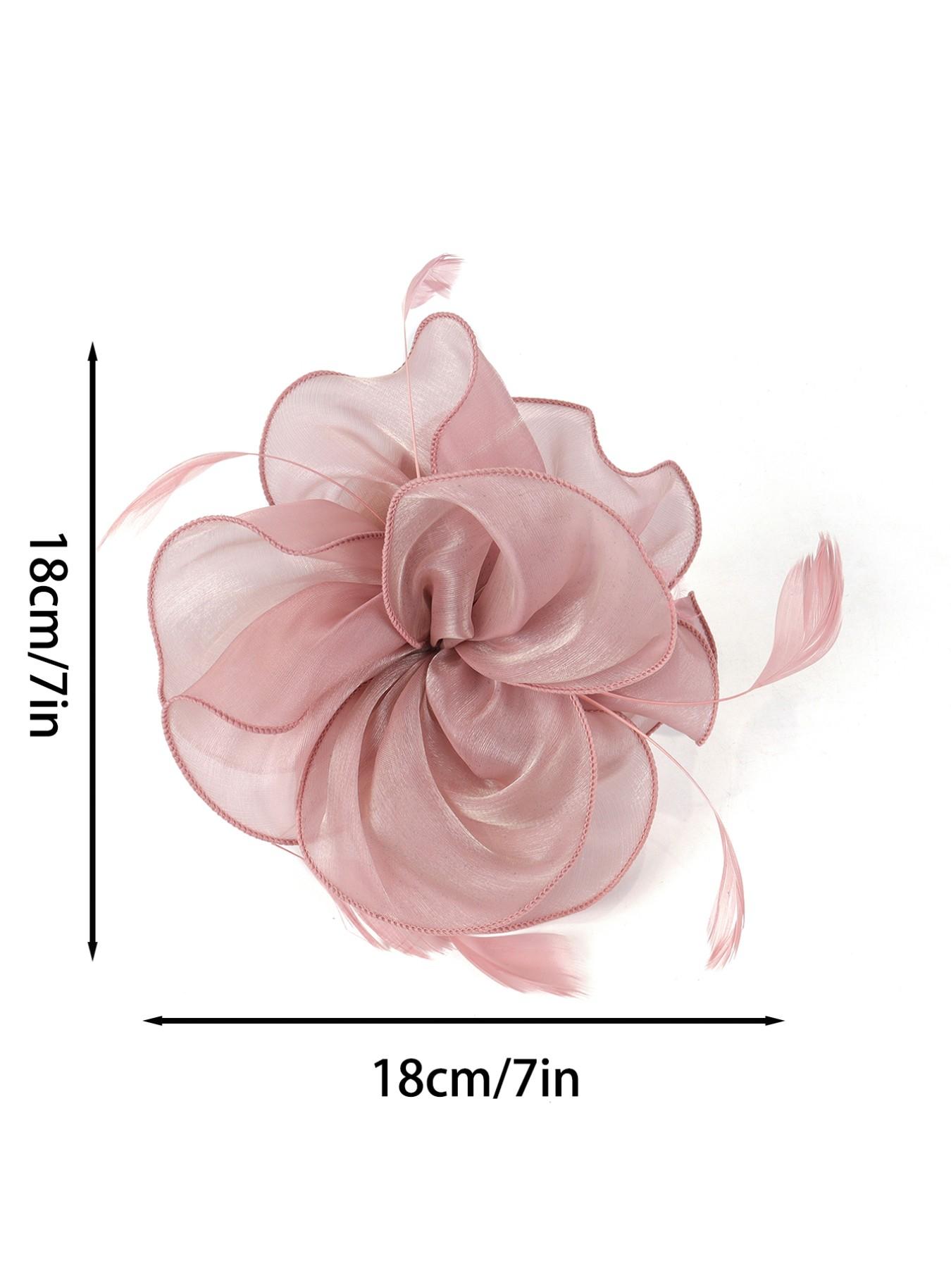 1pc Fascinator Headband with Feather, Women display picture 1