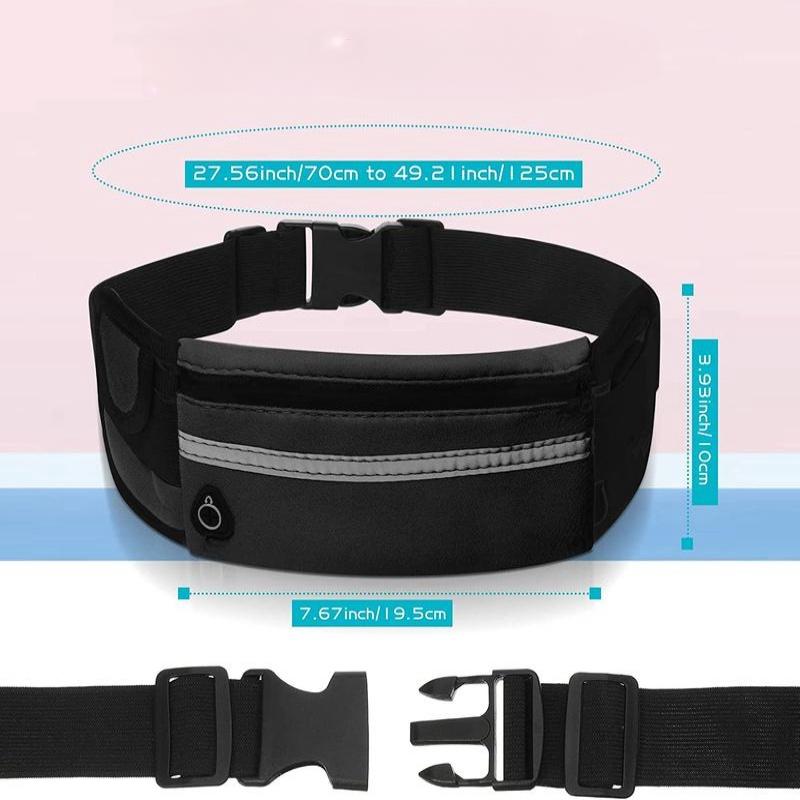 Running Belt for Women & Men, Money & Hiking Fanny Pack, Cycling Bag, Adjustable Pouch for Phone, Keys & Cash. Lightweight for Outdoor Activities