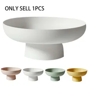 1pc Fruit Dish Round Drain Fruit Basket Modern Style Container for Kitchen Counter Table Centerpiece Decorative Home Decor